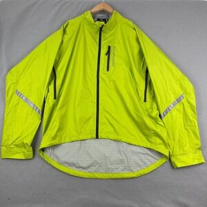 Showers Pass century CC Waterproof Cycling Jacket Mens XXL green 3M Reflective